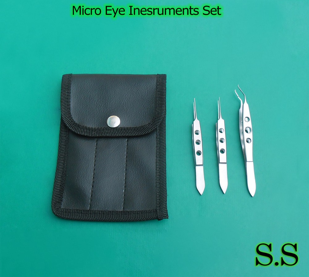 Micro Eye Inesruments 3 Pcs Set with Pouch Good Quality