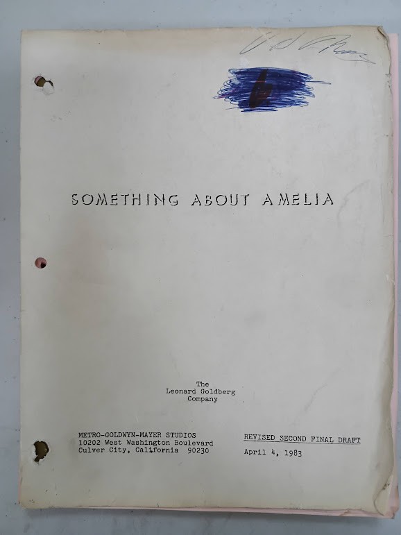Vintage Original Script for "Something About Amelia" Ted Danson Glenn Close