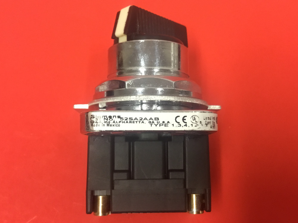Siemens - 52SA2AAB - Selector Switch - W/52BAK - Contact Block