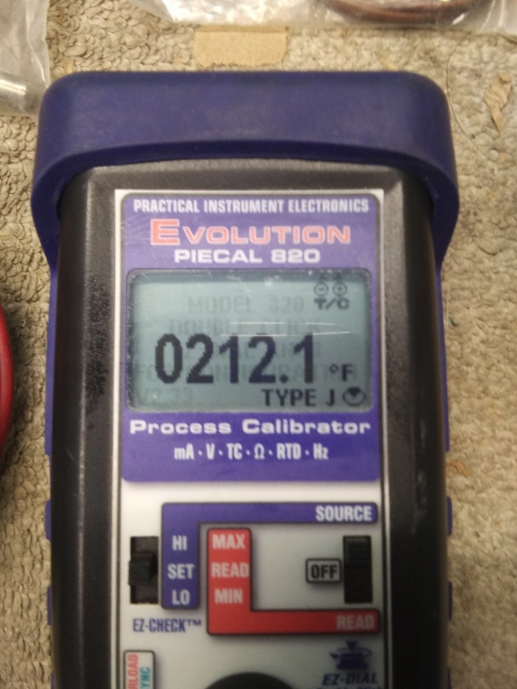 PIE EVOLUTION PIECAL 820 SINGLE CHANNEL PROCESS CALIBRATOR W/LEADS