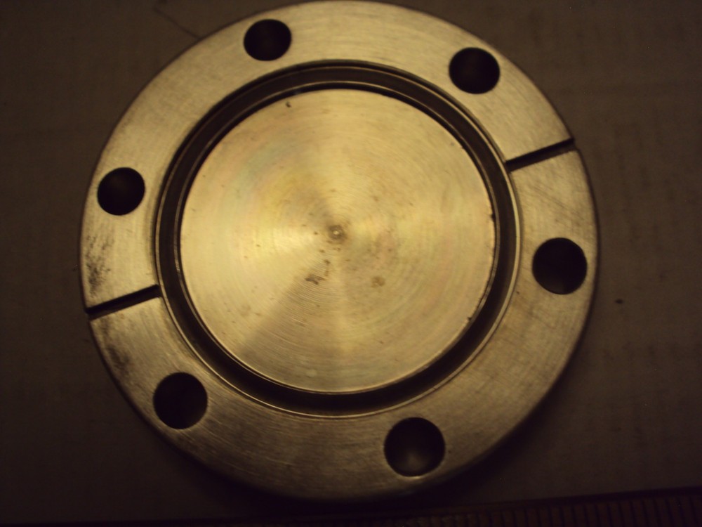 2-3/4" blank conflat; non-rotatable