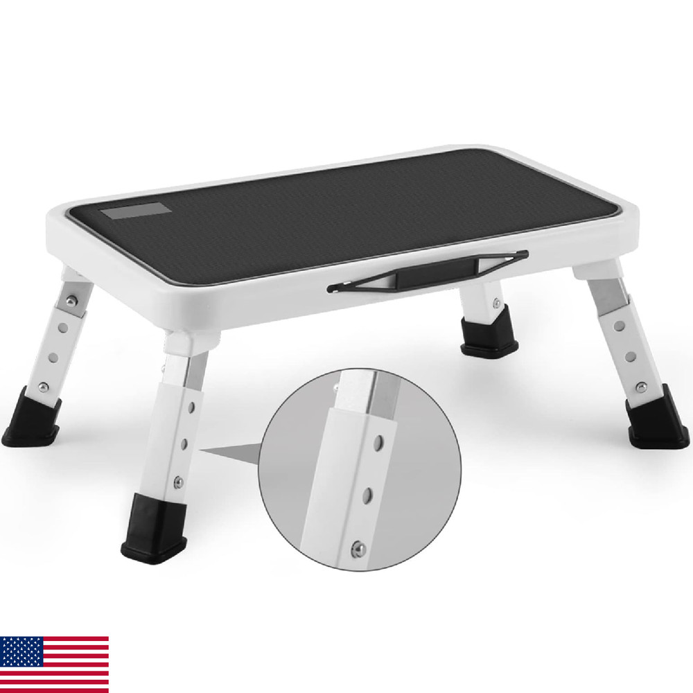 Jocauto Folding Step Stool Height-Adjustable Non-Slip Platform Home Kitchen 330