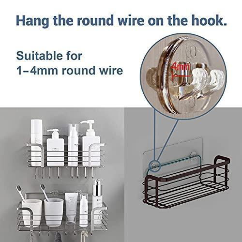 8 Pack Shower Caddy Adhesive Hooks Replacement, Strong sticker Hooks for