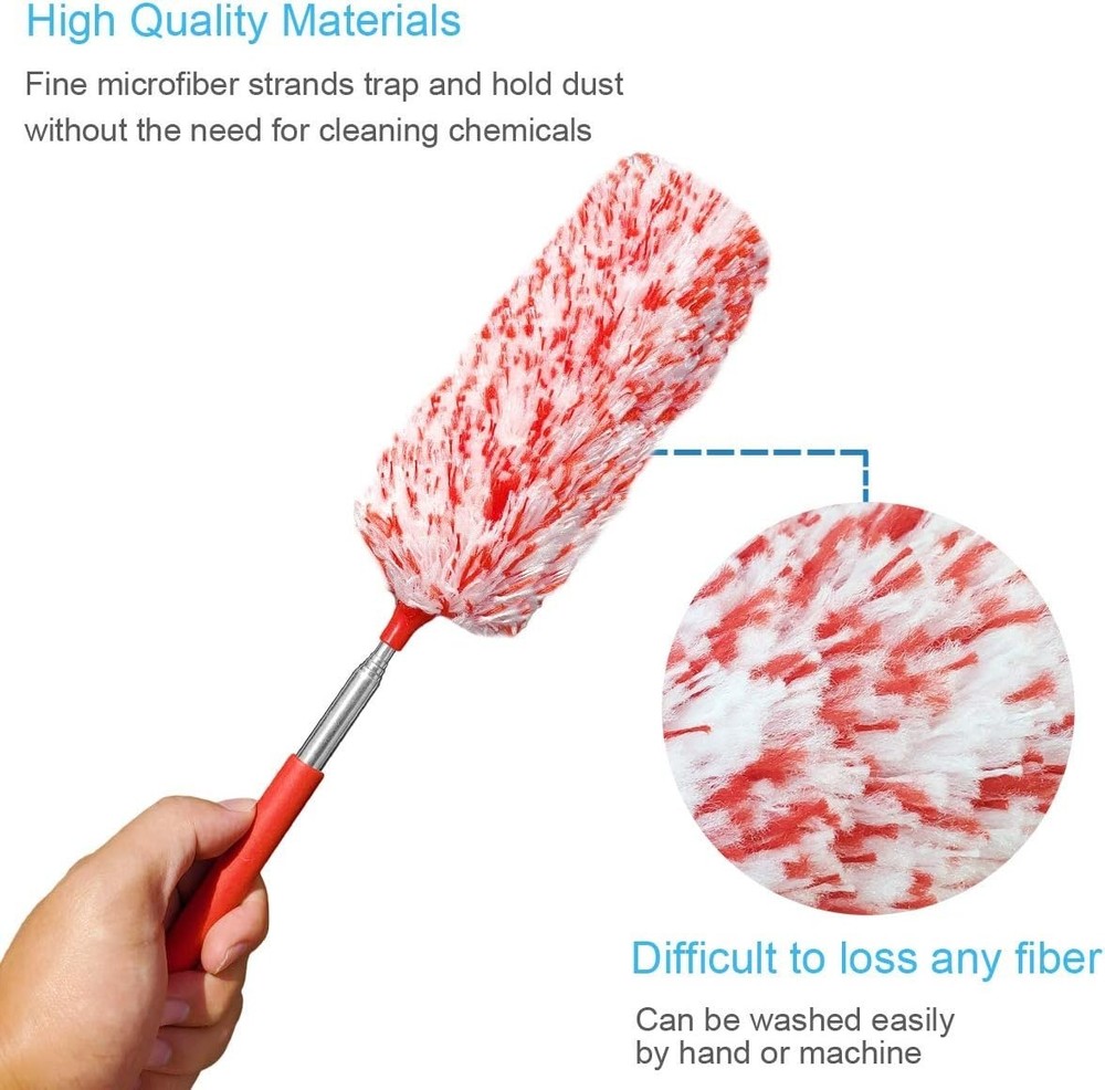 4 Pcs, [Microfiber] Hand [Duster] [Washable] Microfibre Cleaning Tool Extenda...