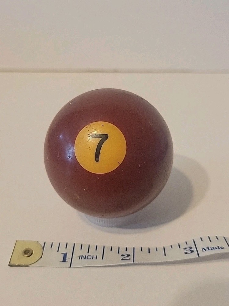 Vintage No. 7 Solid Red Pool Ball Billiard 2" Replacement (C)