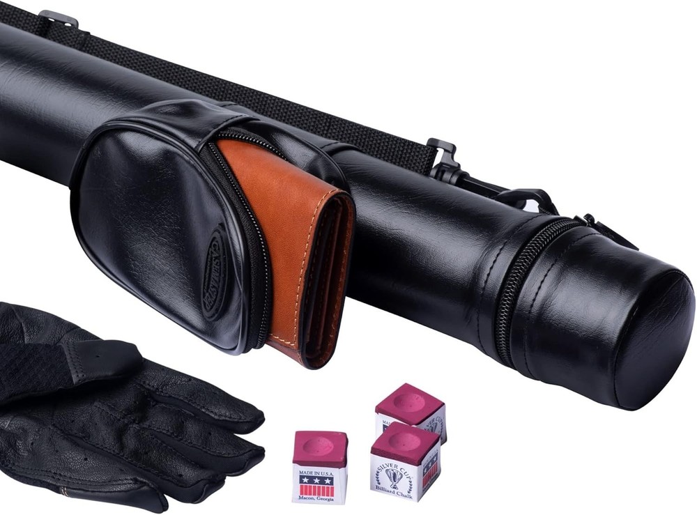 Protective Q-Vault Supreme Pool Cue Case with Spacious Accessory Pocket