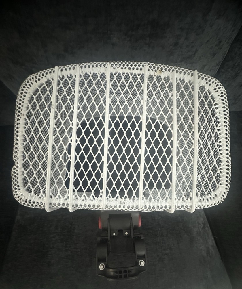 Front bicycle basket, mesh, metal, grey with Klickfix adapter