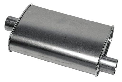 Muffler Deep Performance Tone Inlet 2.25 Pipe Connection Offset Outlet 2.25