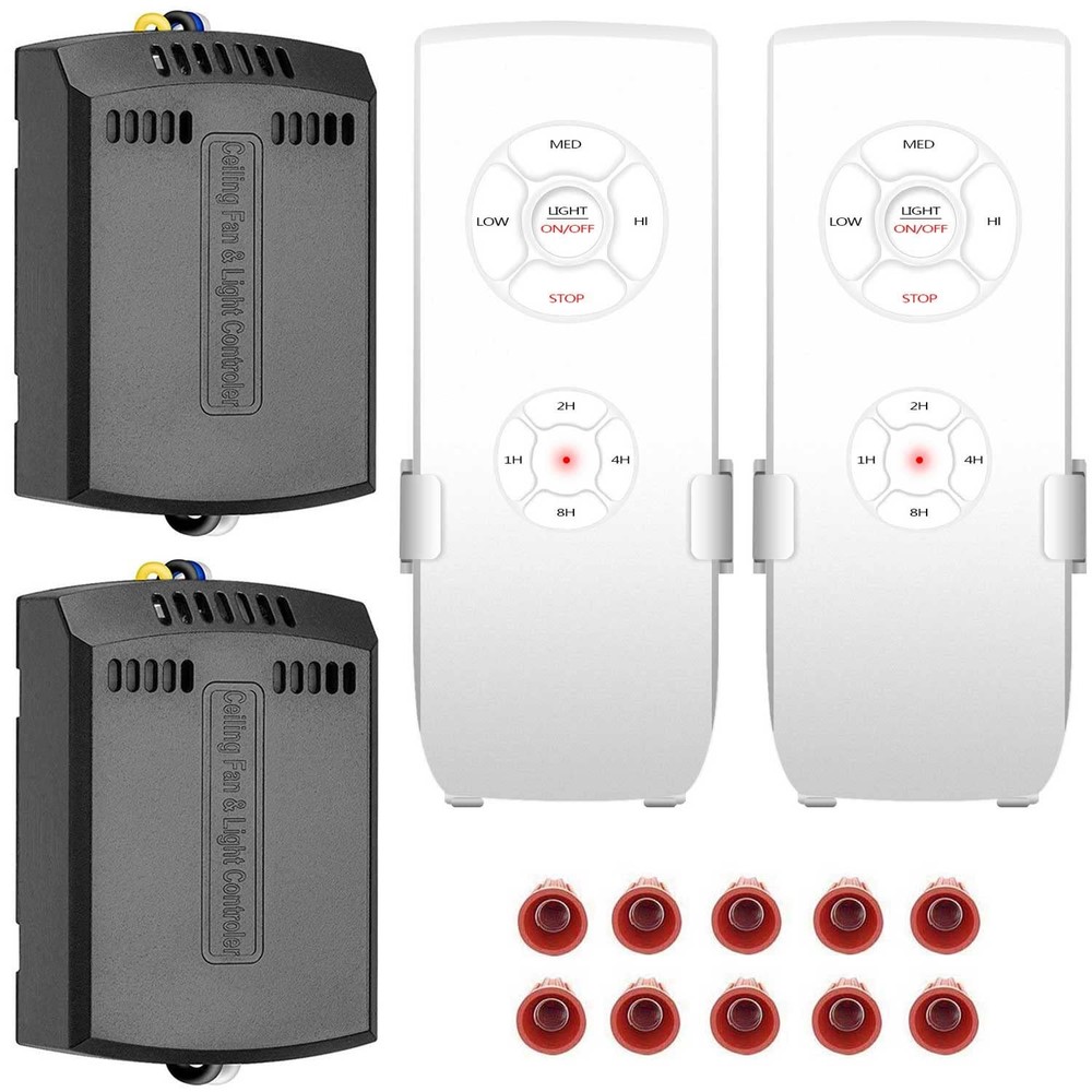 2 Pack Small Size Universal Ceiling Fan Remote Control size, White