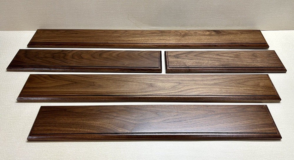 15" Long HO Scale Model Train Display Case, Walnut Base