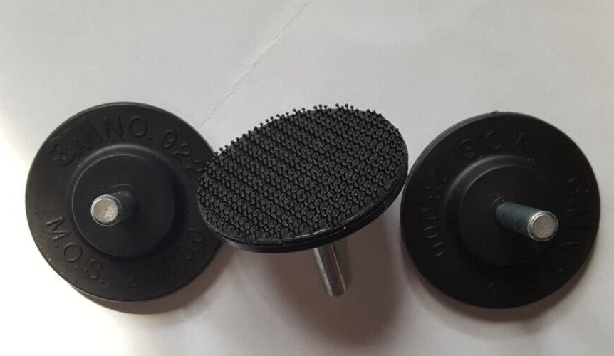 3pc 3M 922 Surface Conditioning Disc Pad Holder 2"MM7494 Hook Loop 1/4"Shaft P4B
