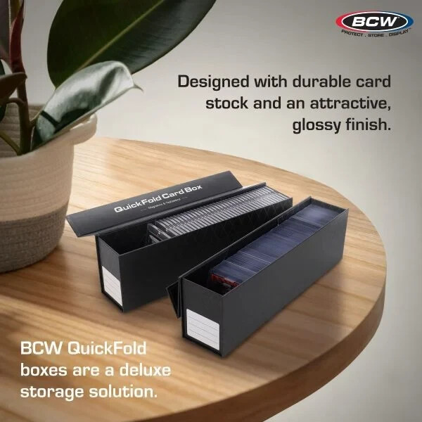 Trading Card Storage Boxes - Magnetics Closure Fits Top loaders Quick Fold Box#