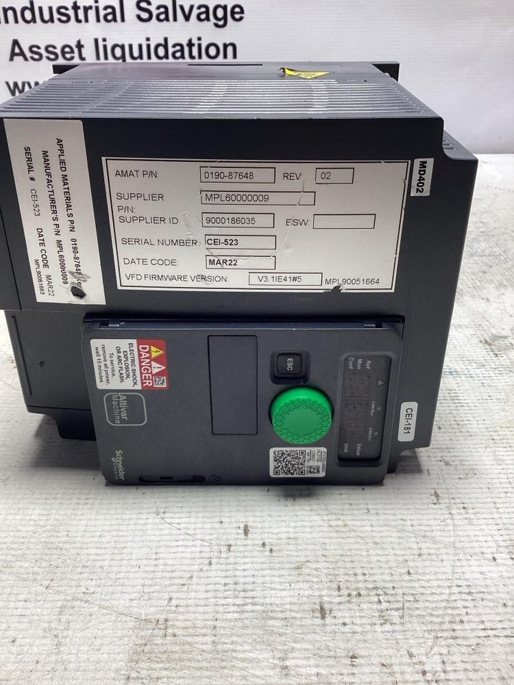Schneider Electric Controller Panel 0190-87648