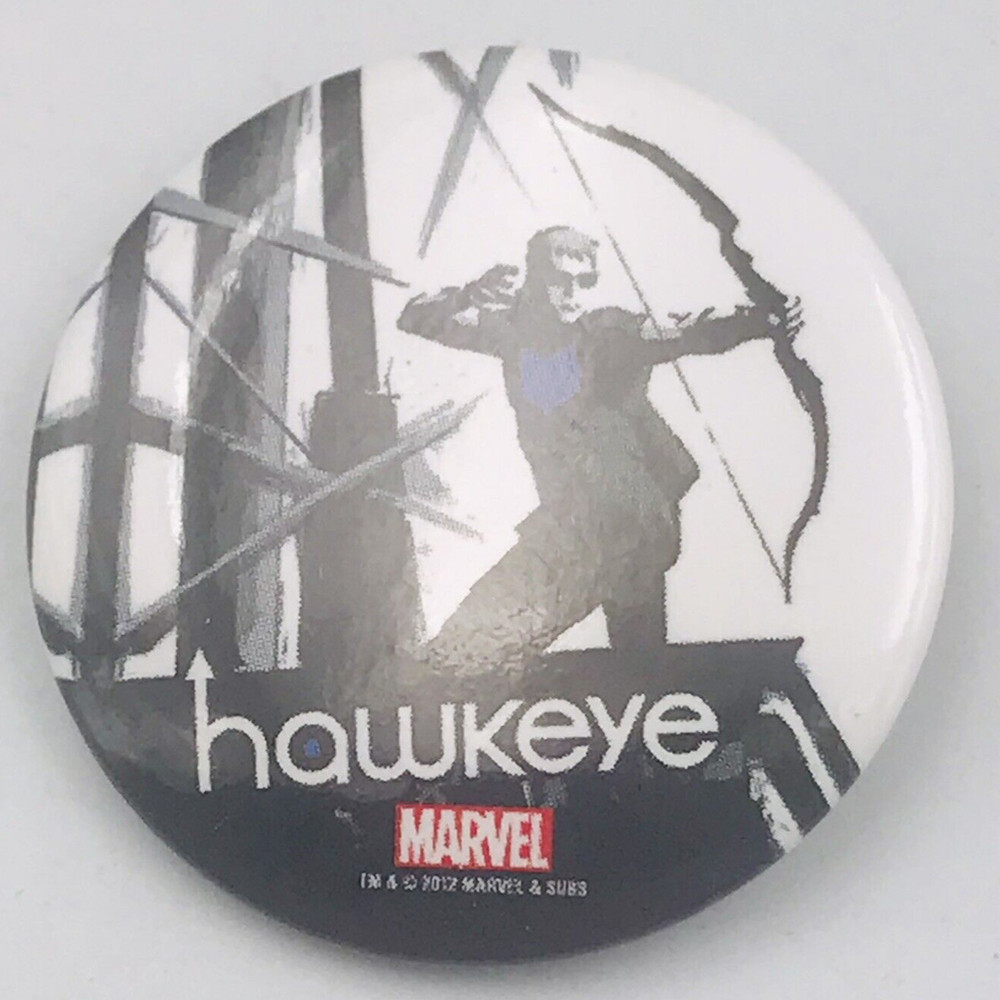 2012 Marvel Hawkeye Round Pin Button 1.5" Diameter -