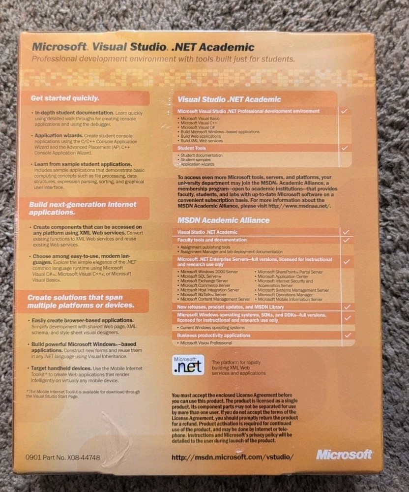 Microsoft Visual Studio .NET 2002 Professional Edition- Factory SEALED NEW