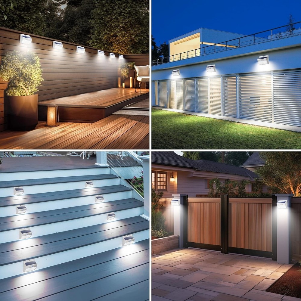 Modern Solar Powered LED Lights, 2 Pack with Motion Sensor & Weather Resistance