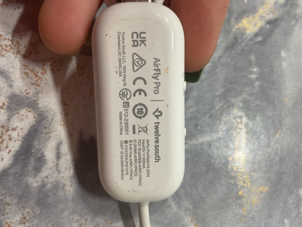 Twelve South AirFly Duo Wireless Transmitter - White Bluetooth