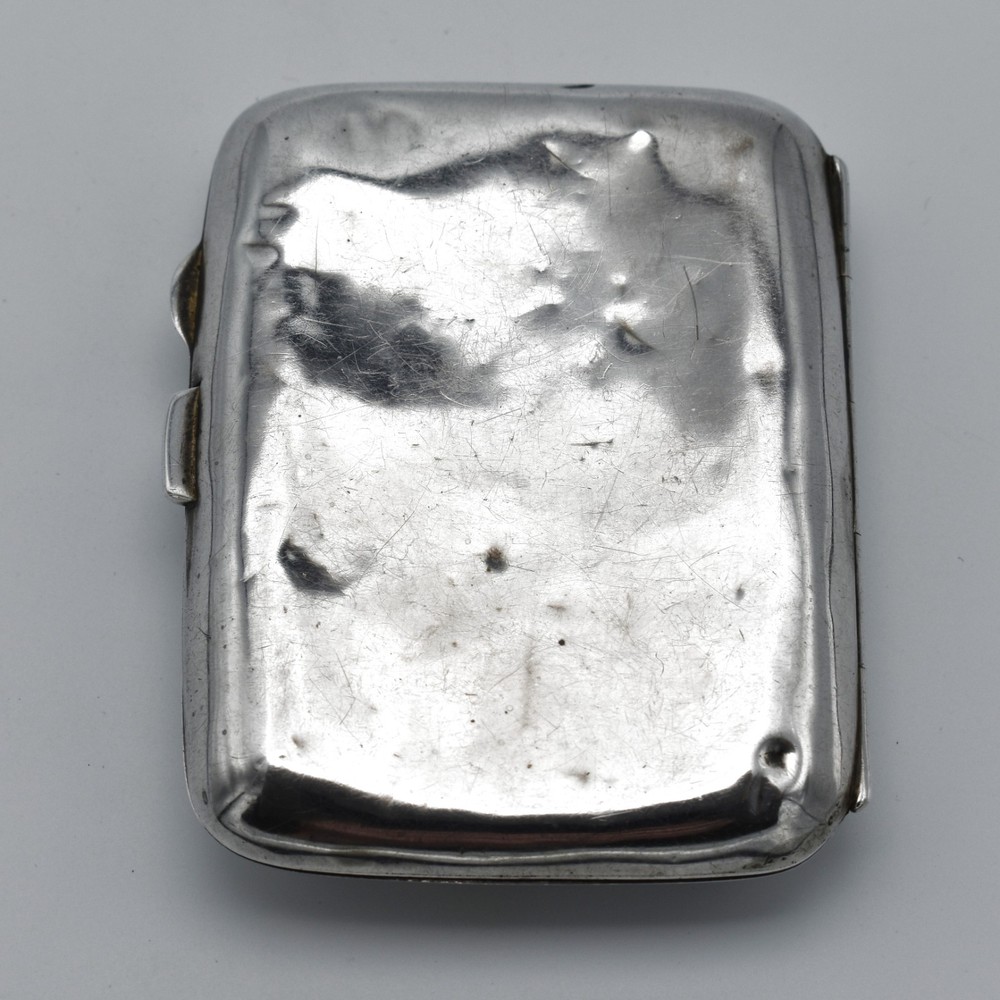 Antique Solid Silver Cigarette Case Pattern Engraved 1926 Acanthus