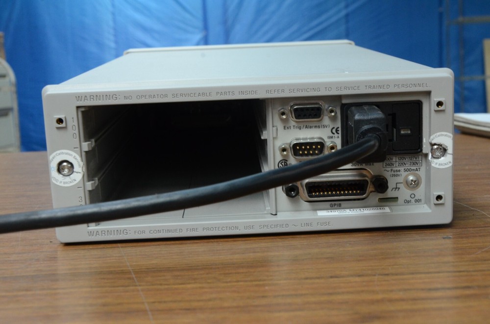 Agilent 34970A Data Acquisition Switch Unit MainFrame Non Working No Errors