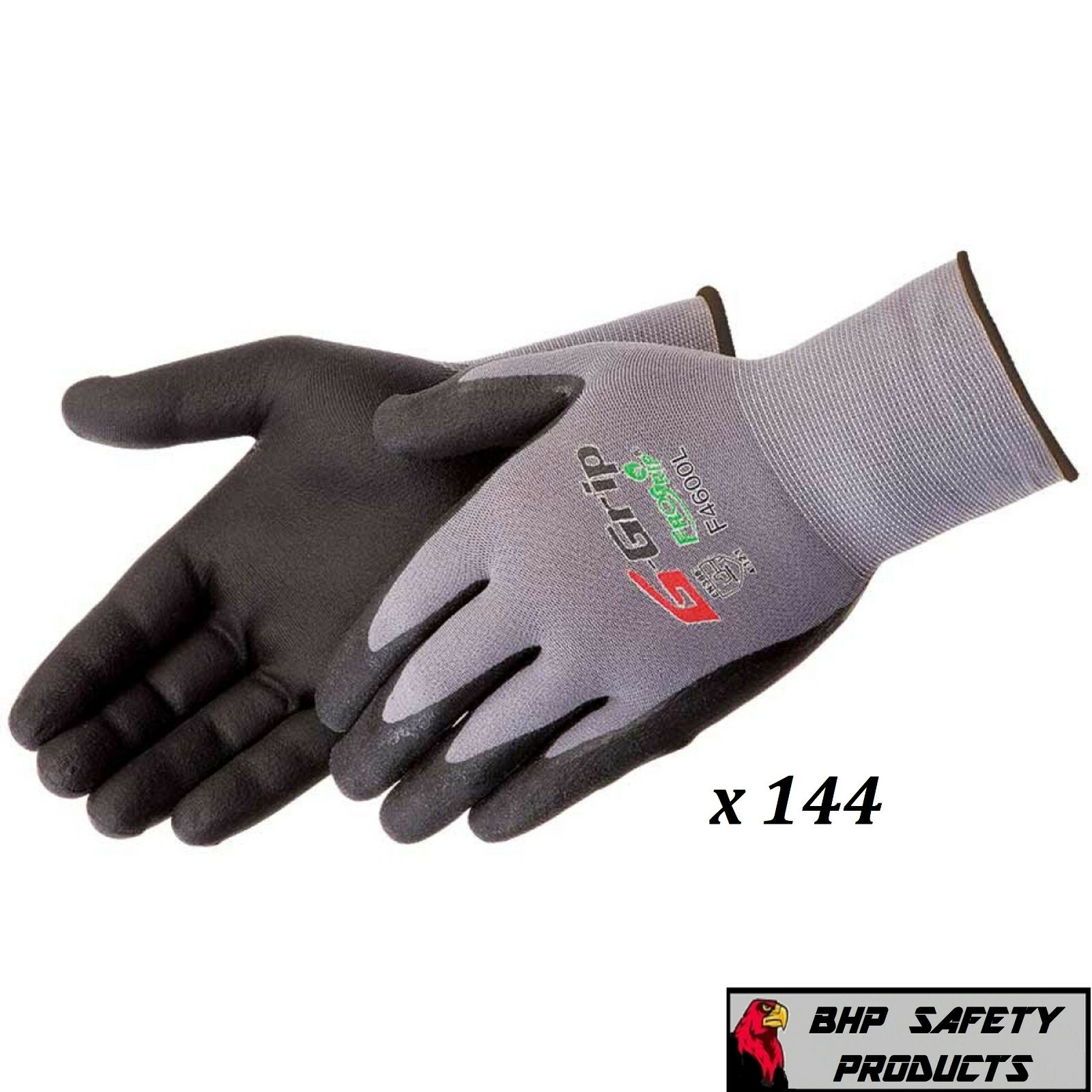 G-Grip Work Gloves Foam Nitrile Micro Foam-Palm Coated F4600 (144 PAIRS / CASE)