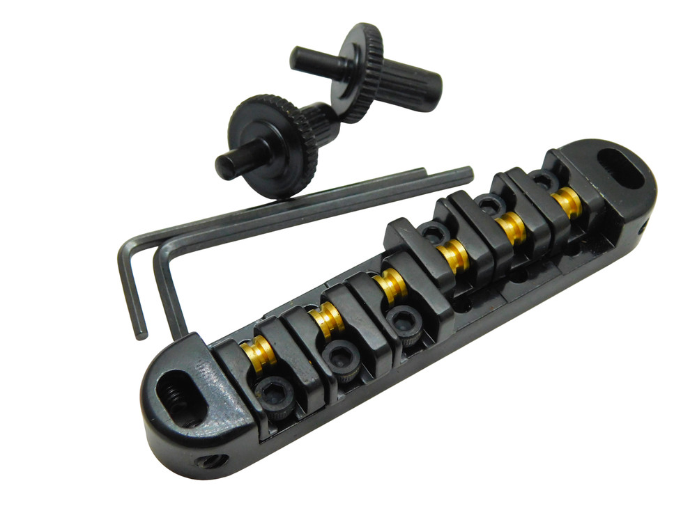 LOCKING ROLLER Bridge Gibson Les Paul Guitar-Black Small Post