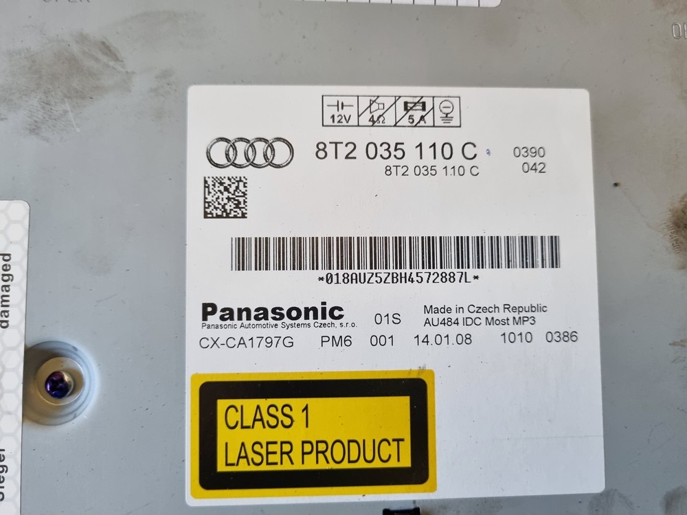 AUDI A5 8T 2007-2012 CD CHANGER 8T2035110C