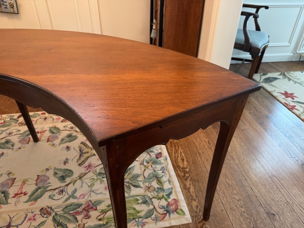 Antique English Half Moon Hunt Table