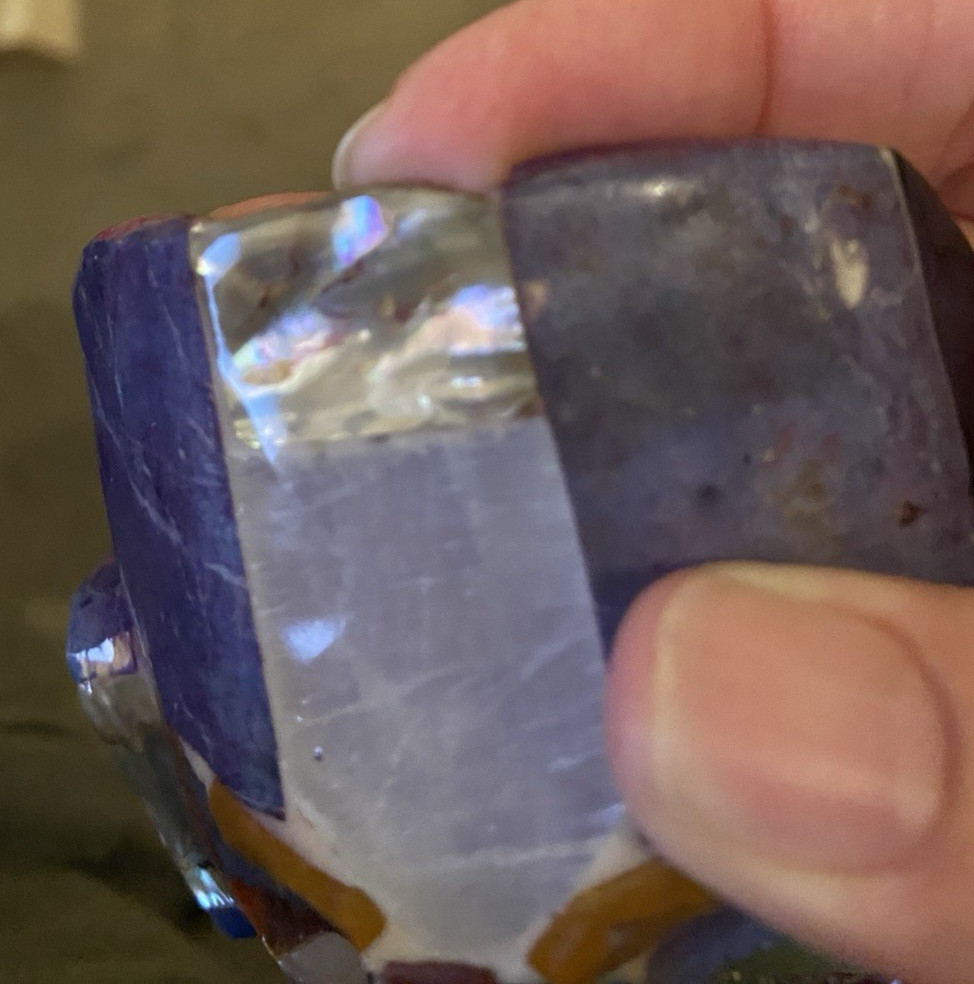 5" mosaic ceremonial burial death mask replica semi-precious stones Aztec Mayan