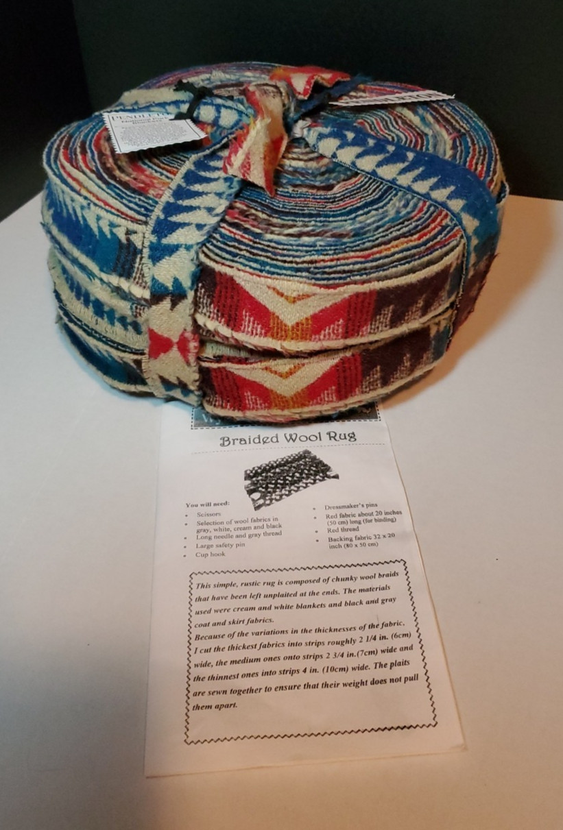 New PENDLETON Authentic WOOL Braid Rug CRAFT Kit +Tags & Instructions WHOLESALE