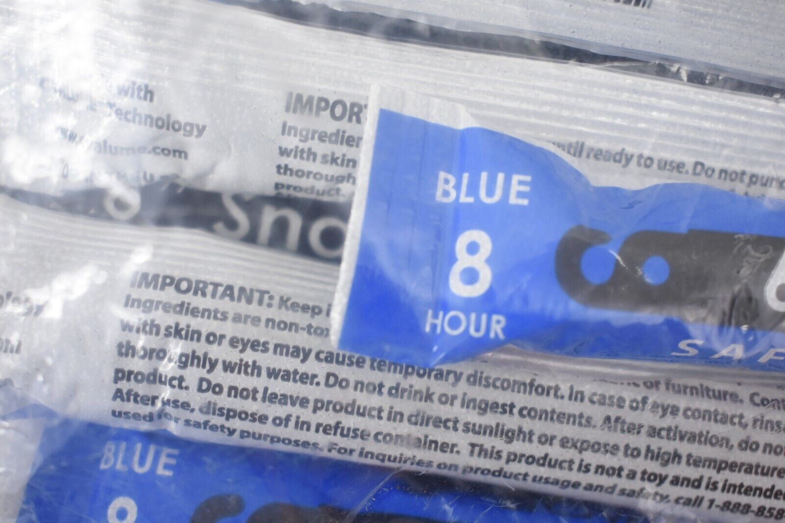 Lot Of 20 6" Snaplight Blue 8-Hour Glow Sticks Safety LightSticks 9-00723