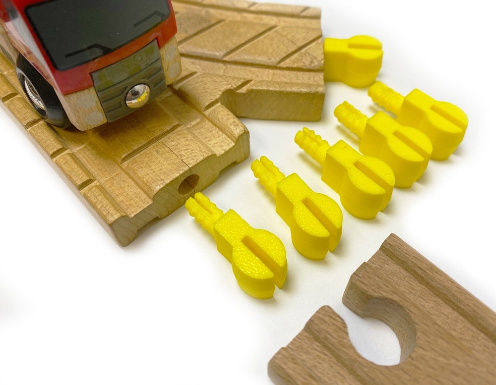 Trainlab pegbone wooden railway peg replacement brio thomas tracks (6pcs)