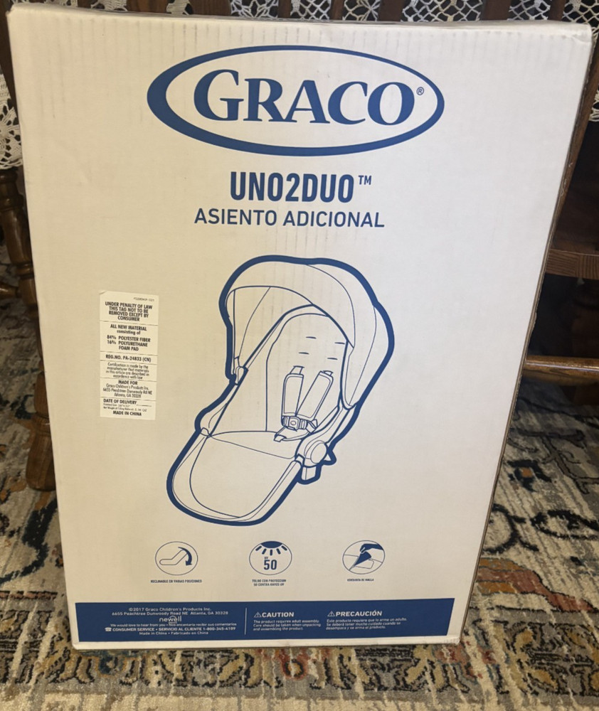 Graco Uno2Duo Stroller Second Seat, Ellington New Sealed in Box
