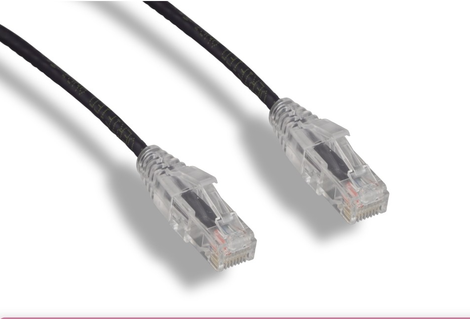 Slim Cat 6a 10G UTP Patch Cable 28 AWG 1ft 2ft 3ft 5ft 7ft 10ft lot size 1 & 5