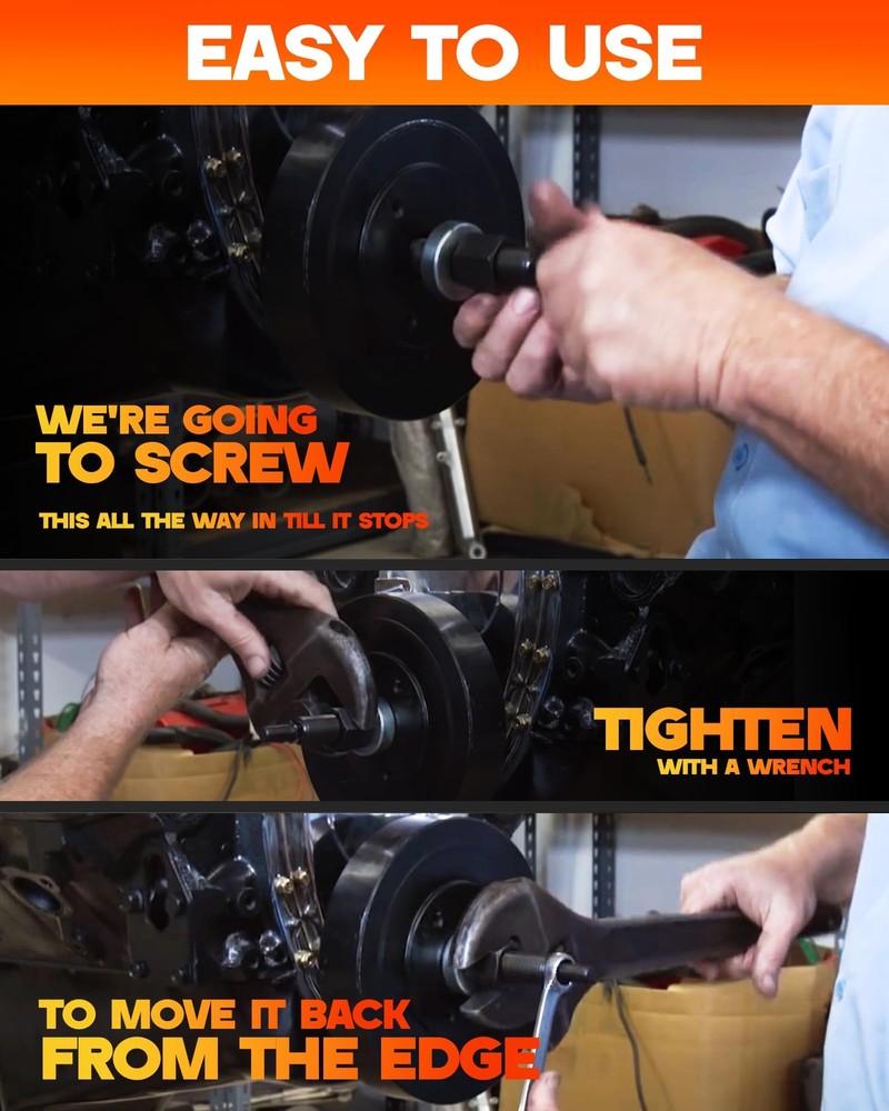 66515 Harmonic Balancer Install Puller Tool Set for Chevy SBC BBC Cranks