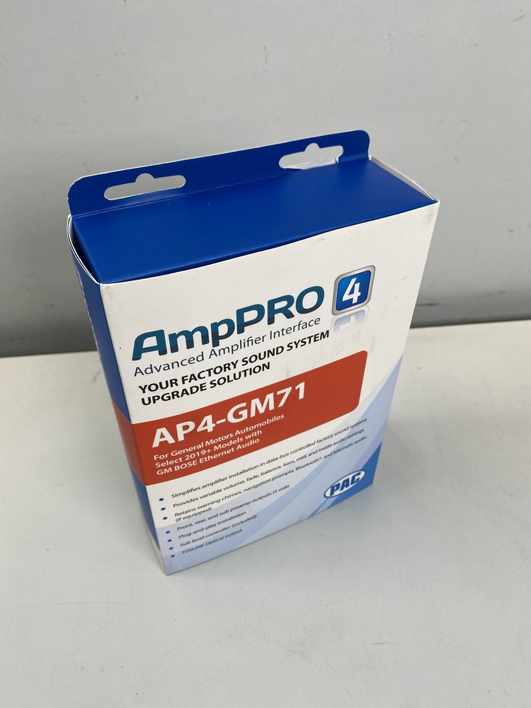 PAC Audio AmpPRO 4 Amplifier Integration Interface Select Chevy+GMC 2019-2024
