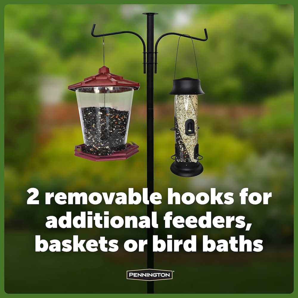 Pennington Feeder Pole Plus Bird Black 5 ft