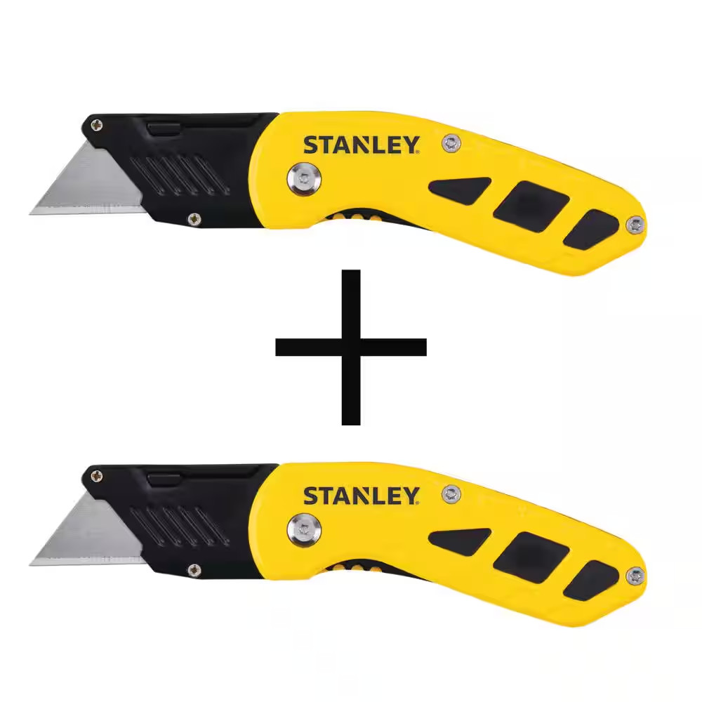 Compact Fixed Blade Folding Utility Knife (2-Pack)