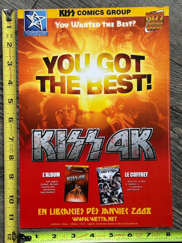 KISS Comic Ad Kiss 4K Special Edition France Wetta Kiss Comics Group Memorabilia