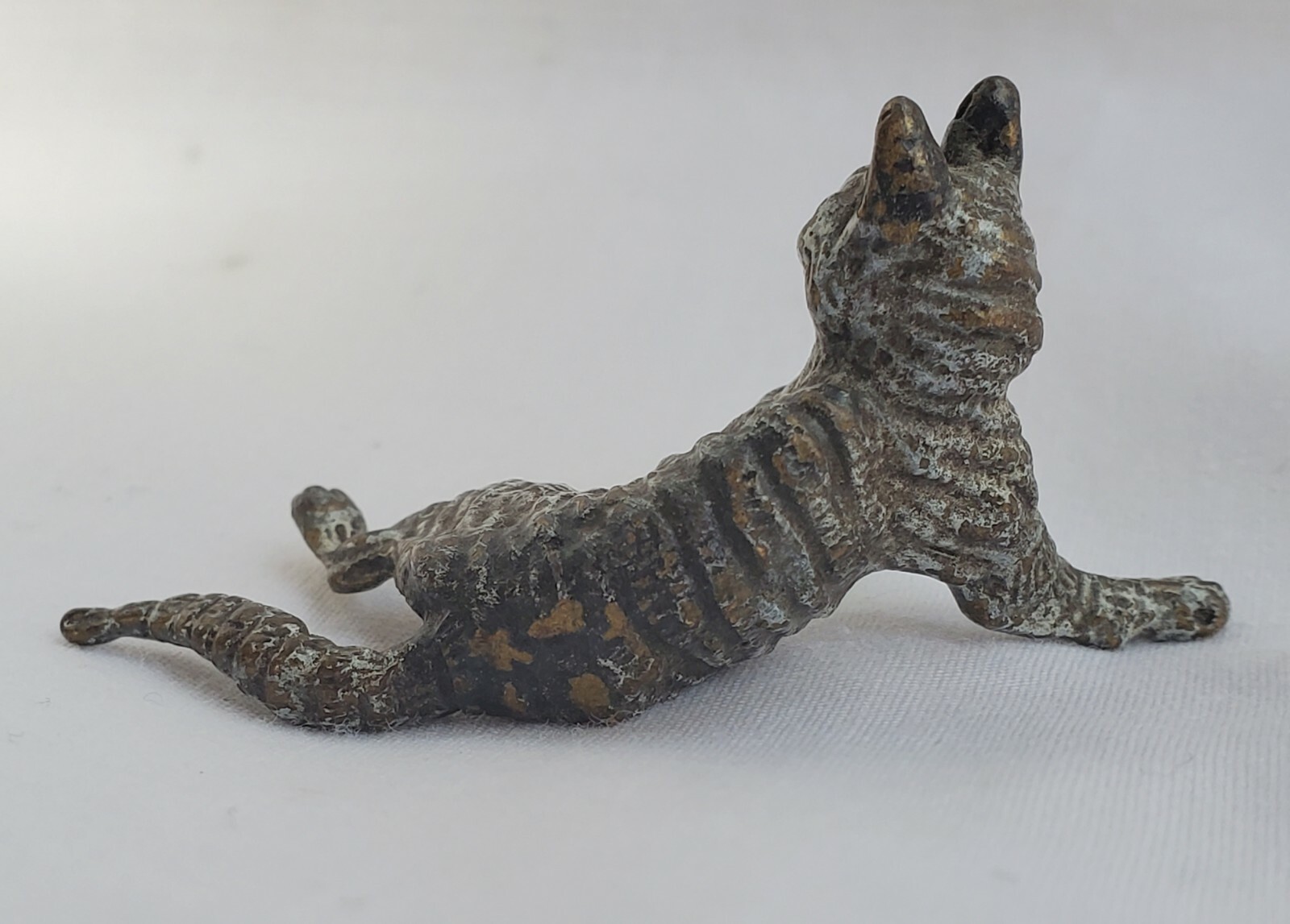 Vienna Bronze Striped Cat Figurine
