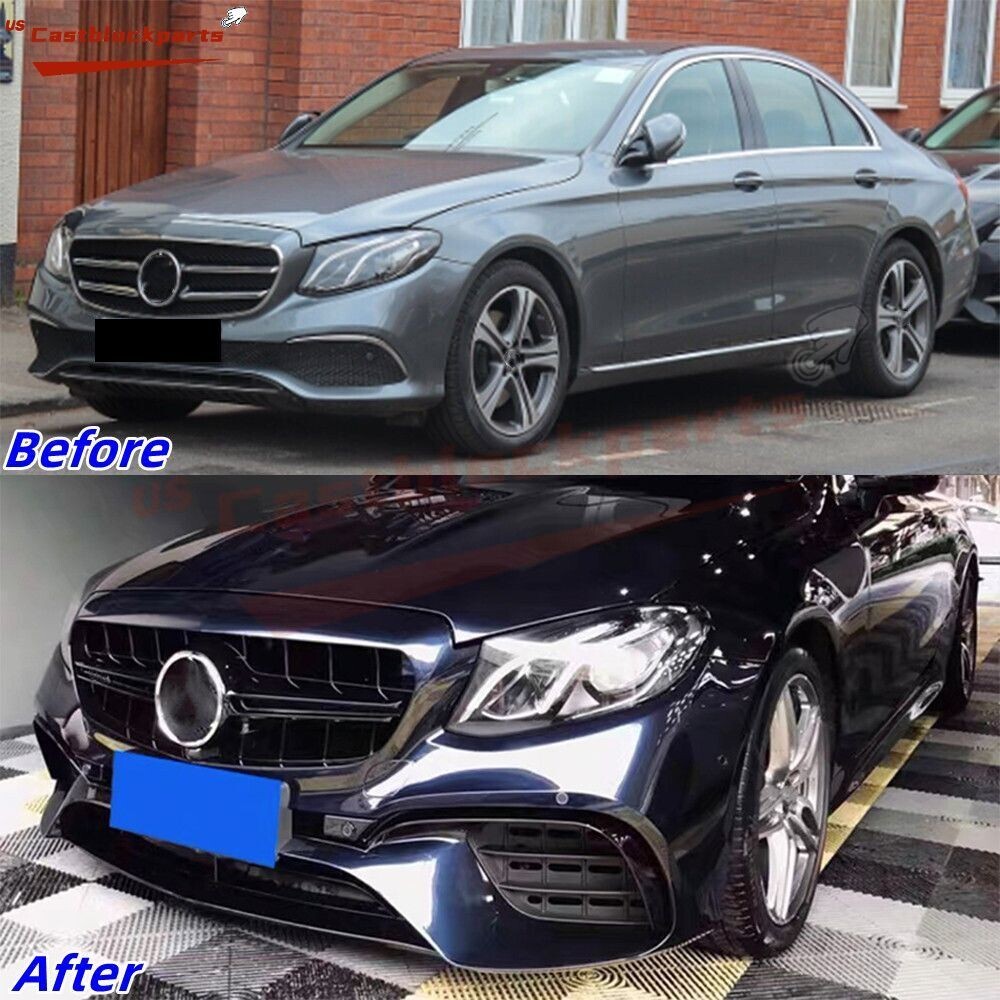 For 2016-2020 Mercedes Benz E Class E300 E400 W213 Facelift E63 AMG Front Bumper