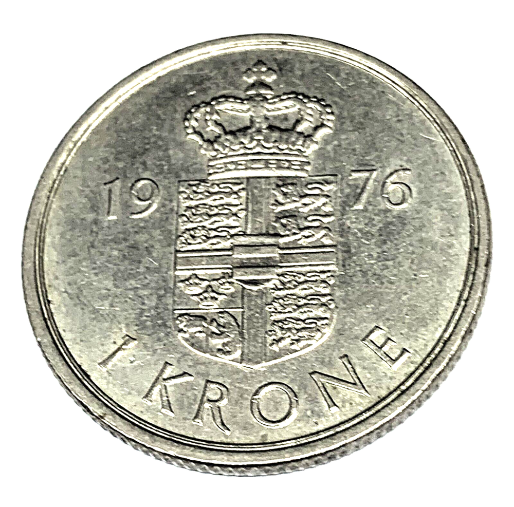 # C1383 DENMARK COIN, ONE KRONE 1976