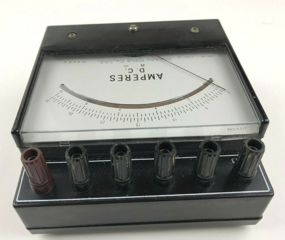 Uchida Yoko TMP-20 Class 10 DC Amperes Meter —Vintage