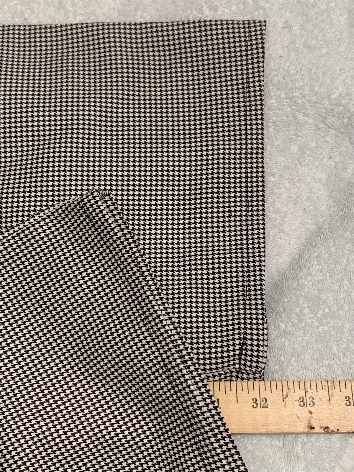 Chef Revival Pants Regular 32" Houndstooth Check Baggy Drawstring Black White