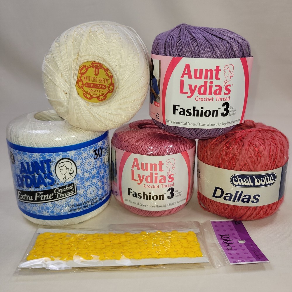 crochet thread lot