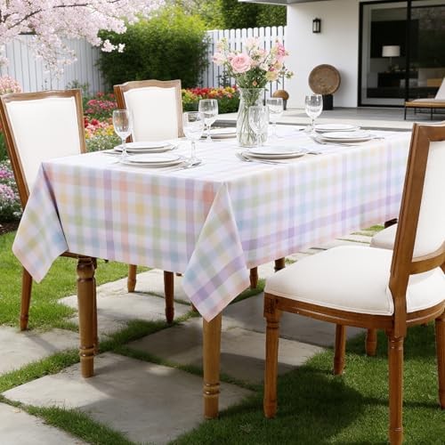 Easter Square Vinyl Tablecloth, Spring 100% 54" x 54" (Square) Rainbow