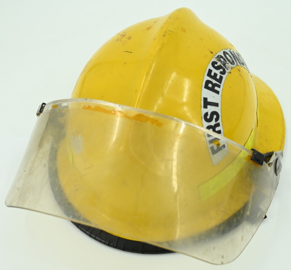 Vintage Morning Pride Lite Force Captain Fire Helmet with Visor