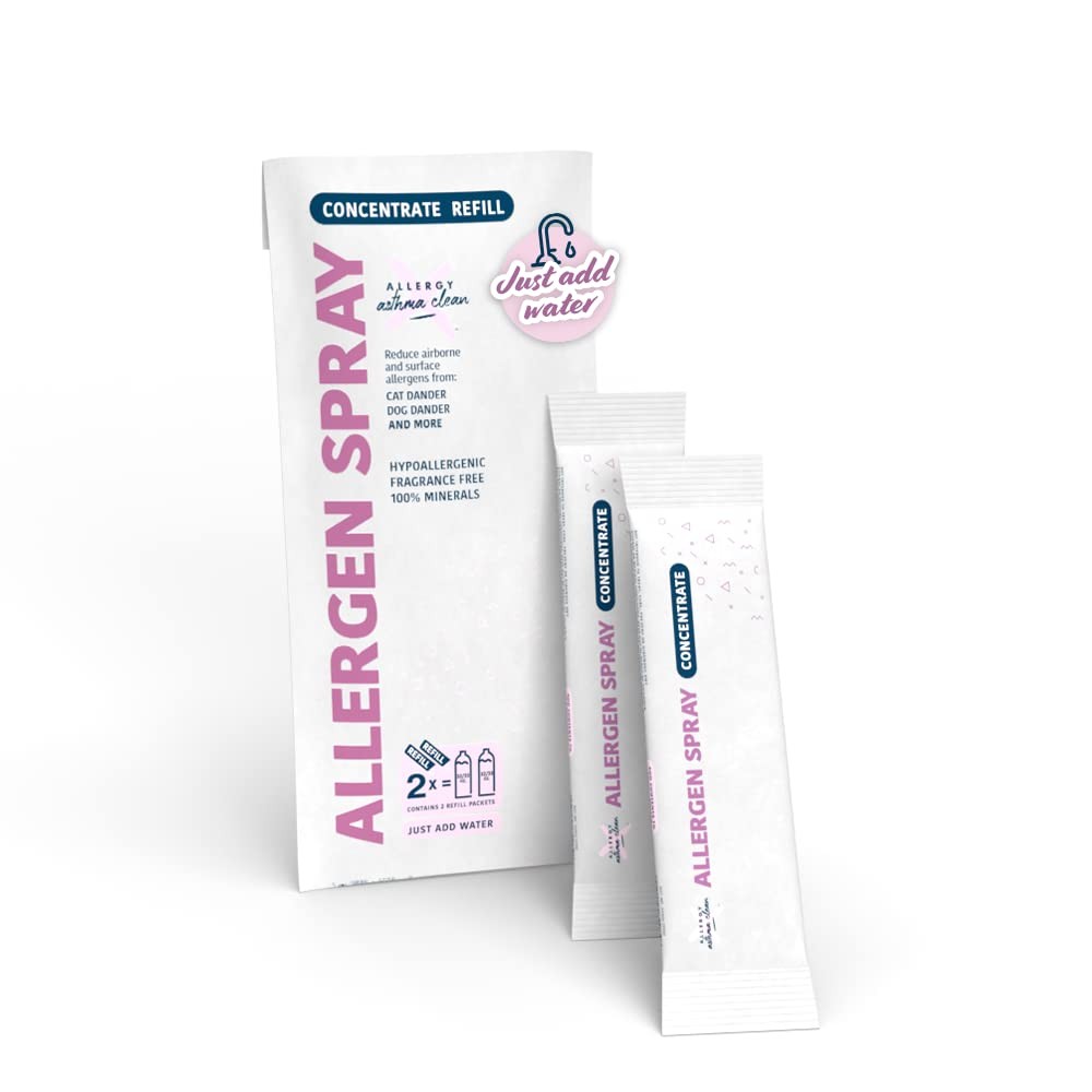 Allergy Asthma Clean - Allergen Spray Concentrate 2 Pack | Use 2 Pack, Clear