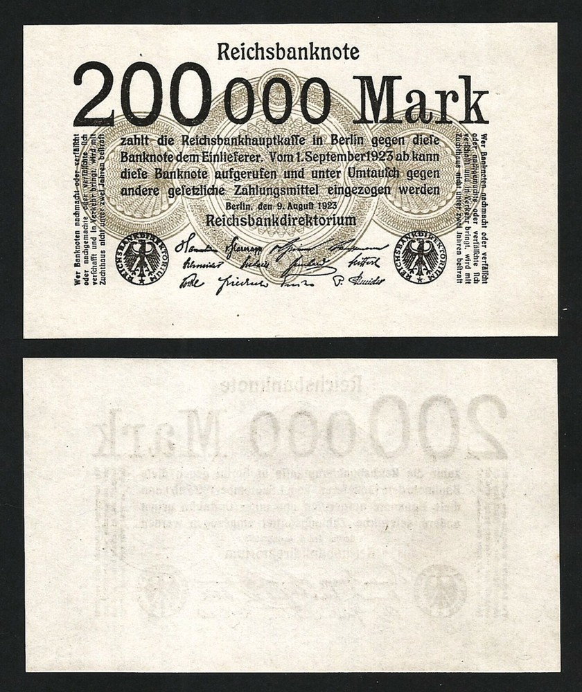 Germany 200000 Mark 1923, UNC- P-100