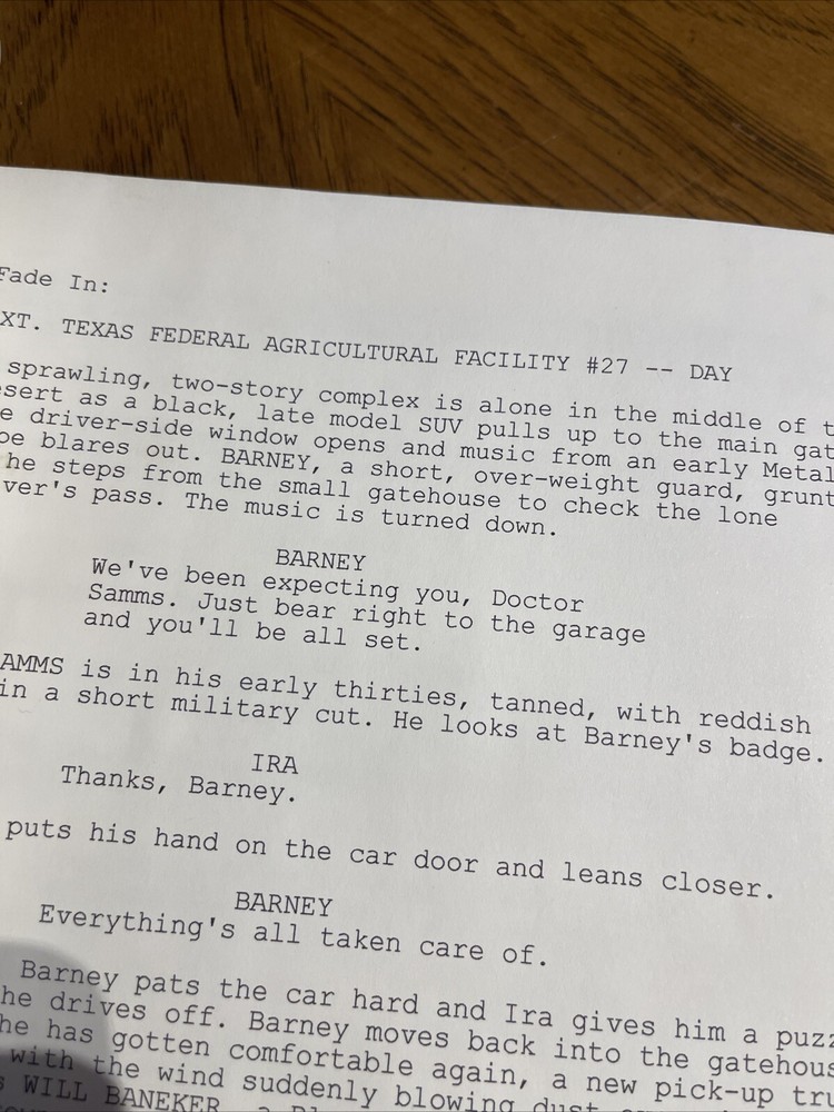 Blob II 2 Red Armageddon Original Script Screenplay E.L. Ernest West