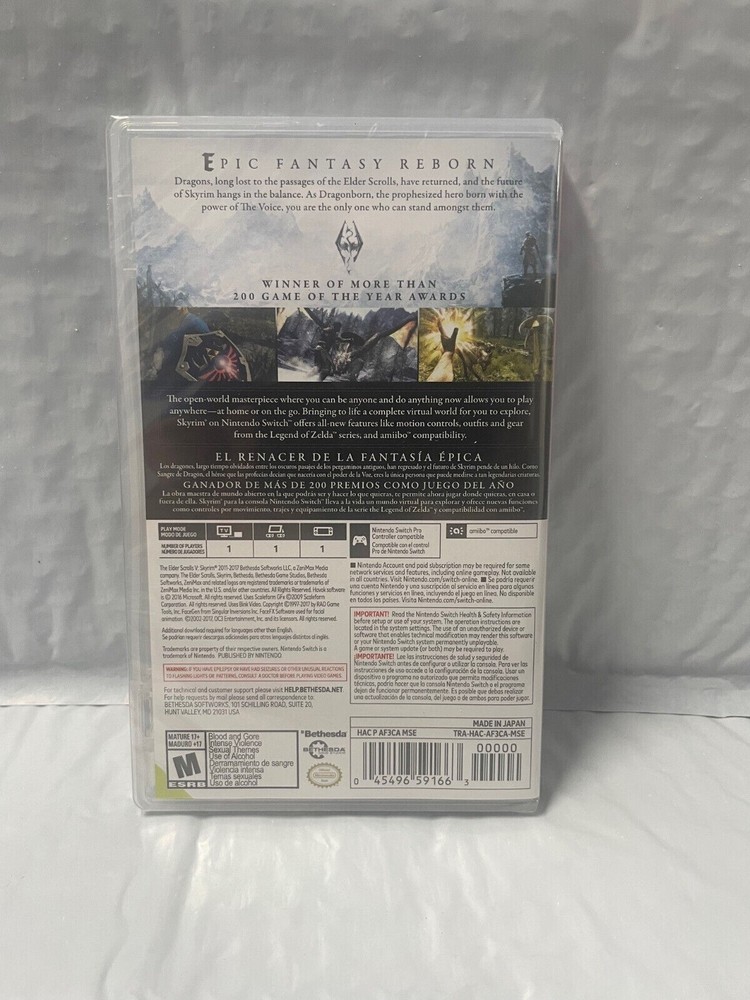The Elder Scrolls V: Skyrim - Nintendo Switch New Sealed Official
